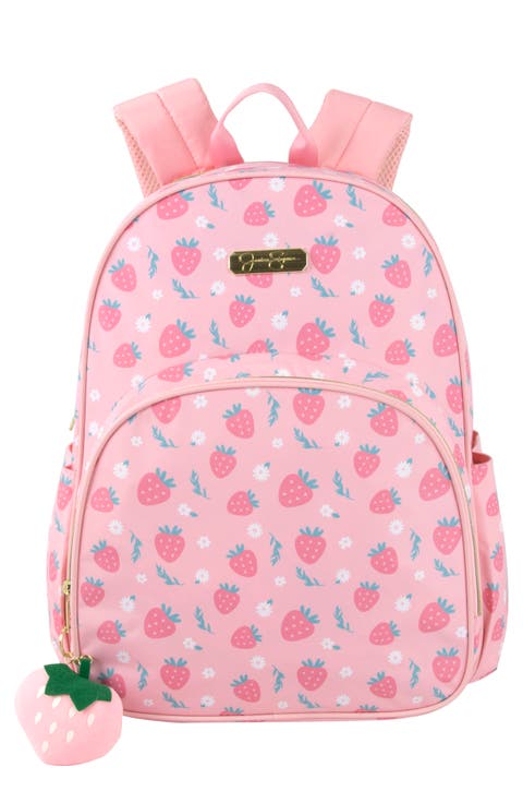 Strawberry Print Nylon Backpack