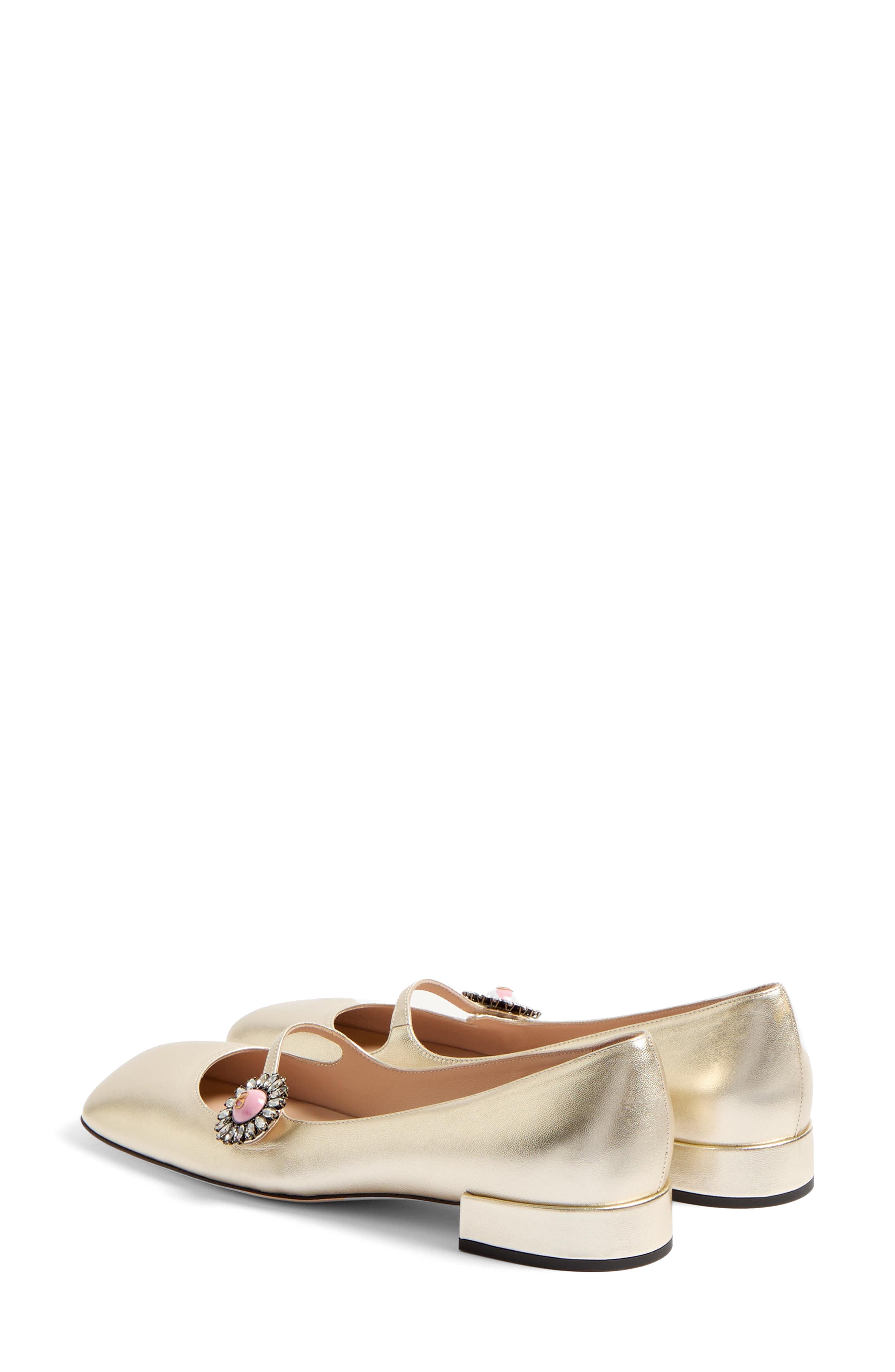 Valentino Garavani Preshoes Ballerina Mary Jane, Alternate, color, Platinum