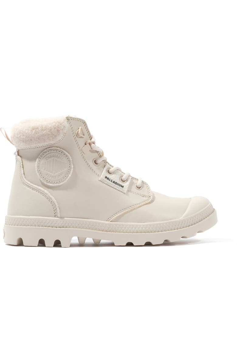 Palladium Pampa Hi Faux Fur Lined Boot, Alternate, color, Almond Milk