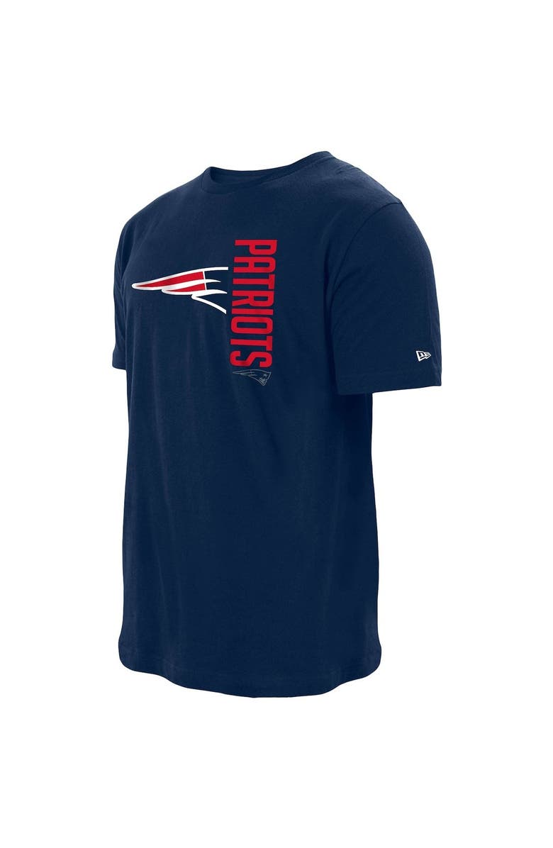 New Era Men's New Era Navy New England Patriots Split Logo 2-Hit T-Shirt, Alternate, color, Navy