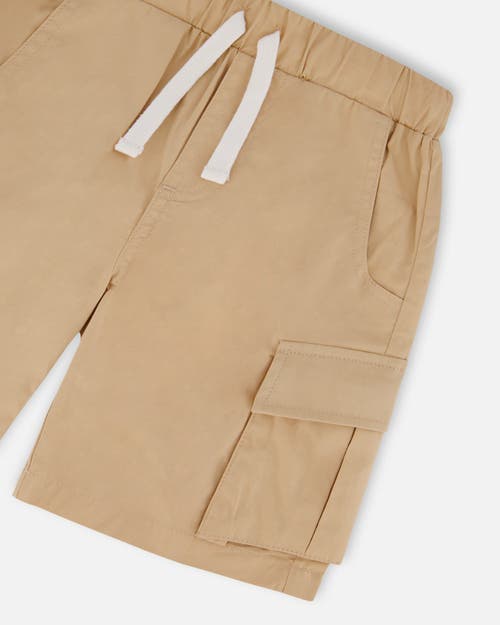 Deux Par Deux Little Boy's Parachute Cargo Pocket Shorts Light Beige In Light Beige