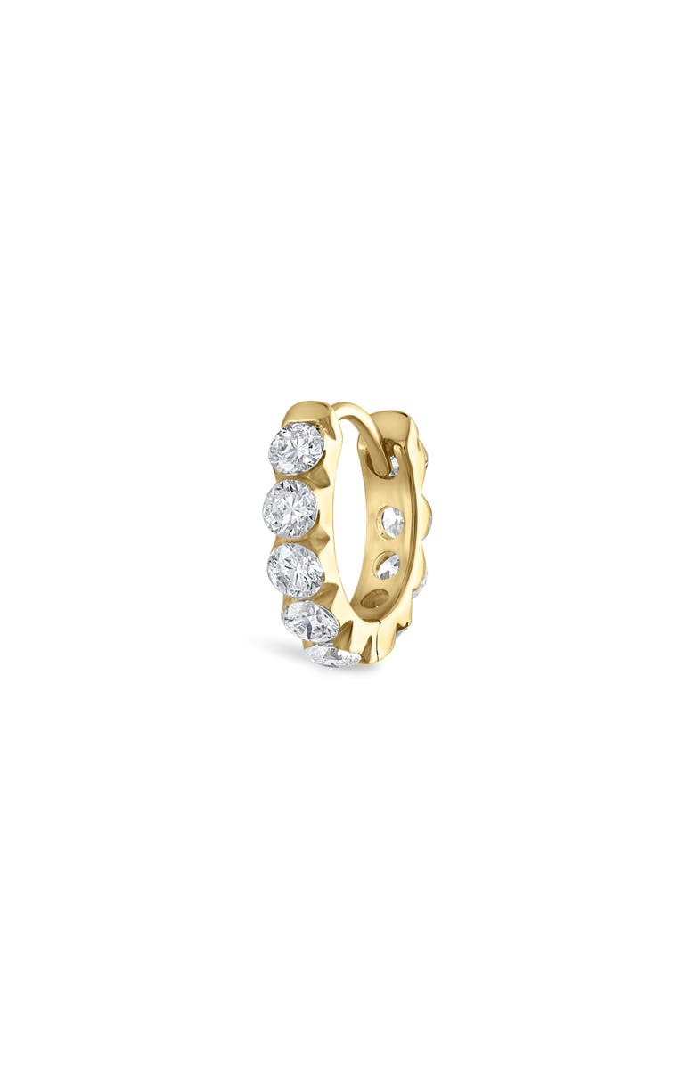 MARIA TASH Single Diamond Eternity Hoop Earring, Main, color, Yellow Gold
