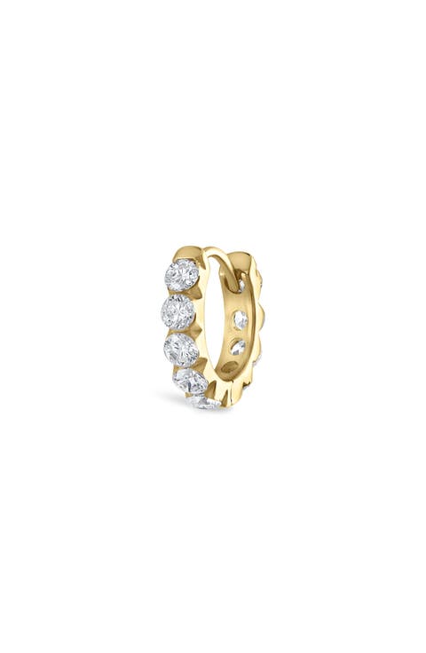 Single Diamond Eternity Hoop Earring
