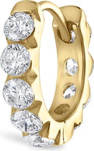 MARIA TASH Single Diamond Eternity Hoop Earring