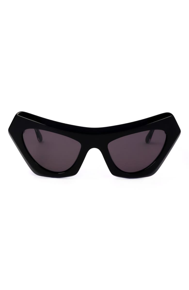 Marni 56mm Cat Eye Sunglasses, Main, color, Black / Grey