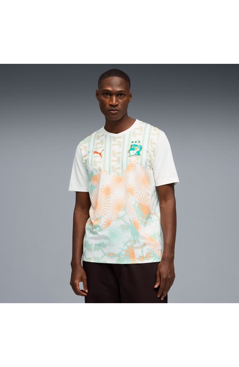 PUMA Men's Puma White Ivory Coast National Team 2026 Away Replica Jersey, Main, color, White