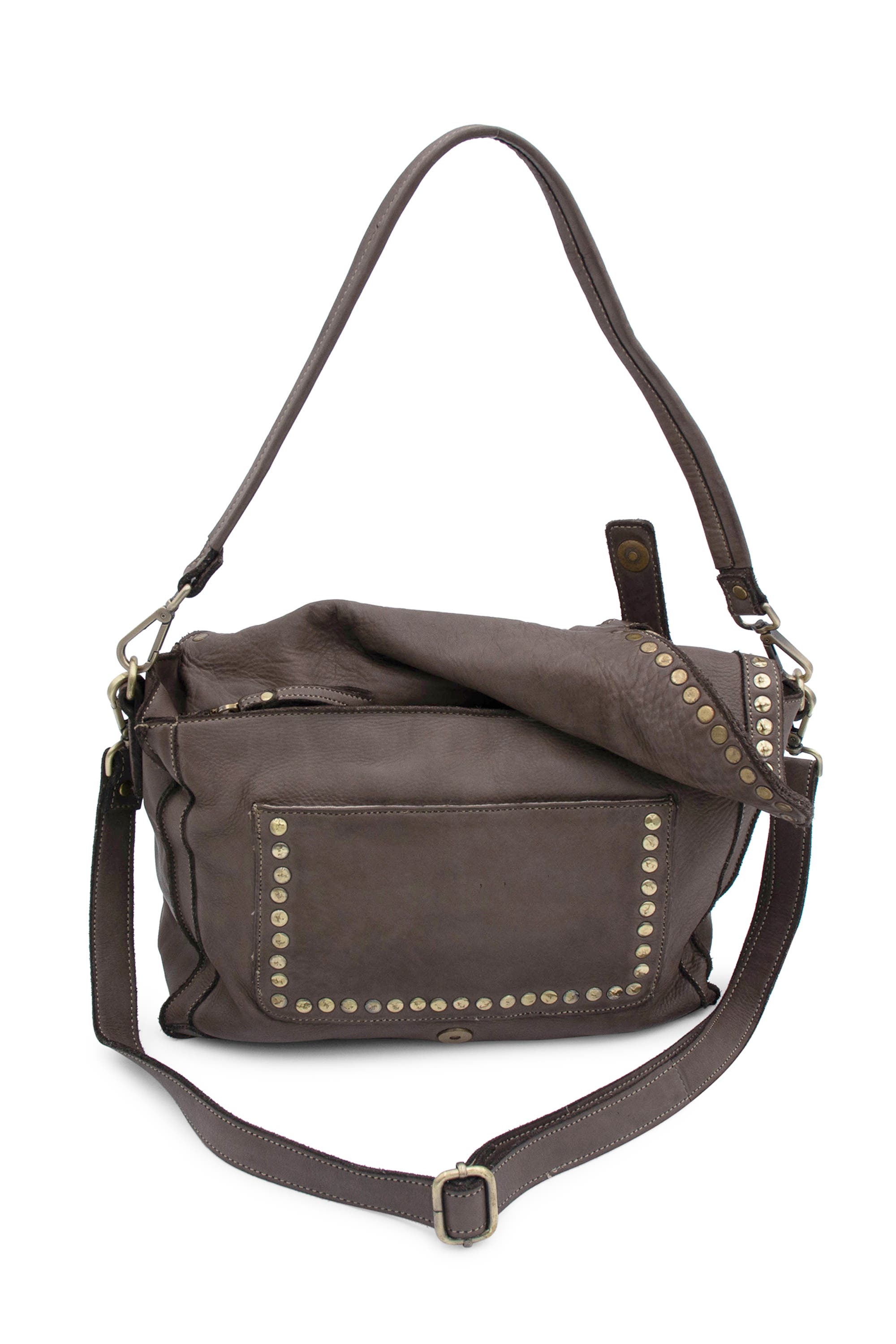 Emily Studded Shoulder Bag, Alternate, color, Mushroom