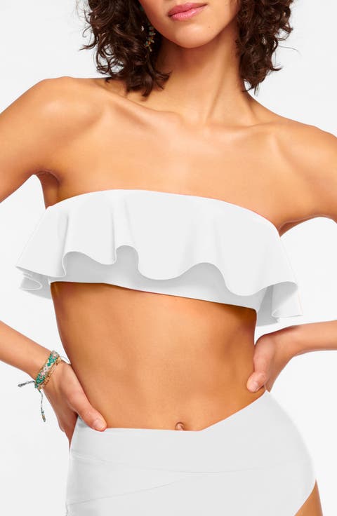 Cecile Ruffle Strapless Bikini Top