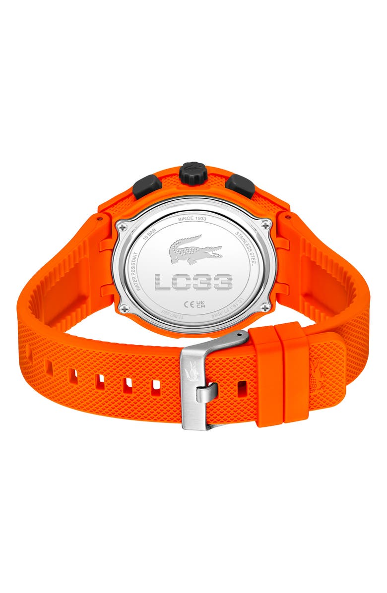 Lacoste LC33 Silicone Strap Watch, 45mm, Alternate, color, 