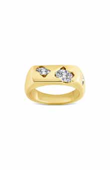 Sterling Forever Selwyn Cubic Zirconia Statement Ring