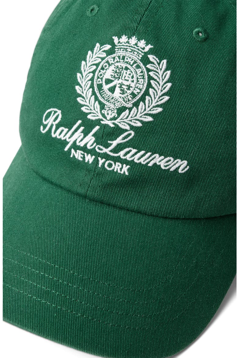 Embroidered Crest Cotton Twill Baseball Cap, Alternate, color, NEW FOREST