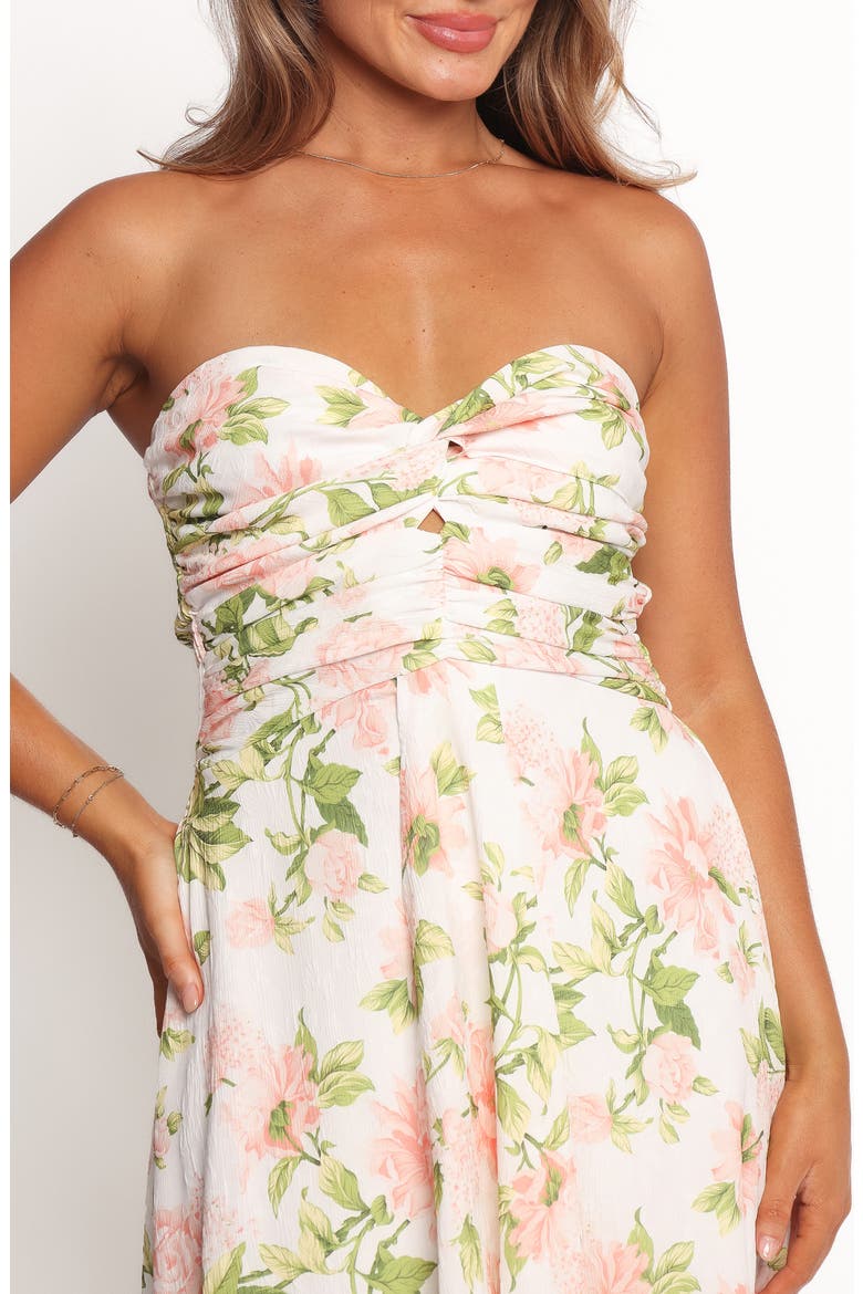 Marta Floral Print Strapless Maxi Dress, Alternate, color, PINK FLORAL