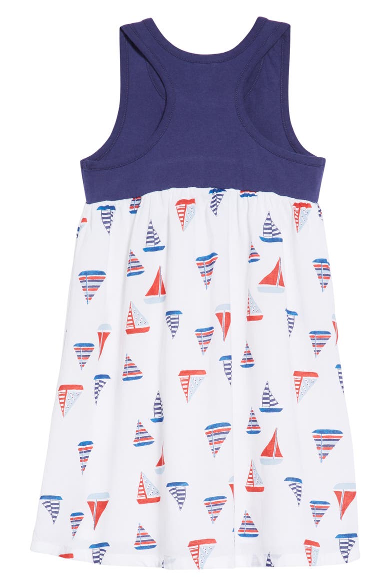 Racerback Tank Dress, Alternate, color, WHITE MULTI SAILBOATS