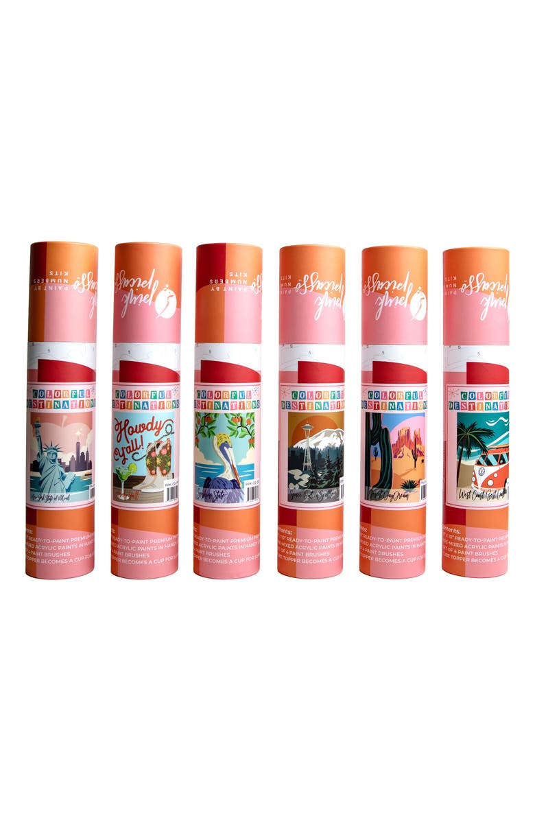 Pink Picasso Kits Howdy Y'all Paint-by-Numbers Kit, Alternate, color, Orange / Brown