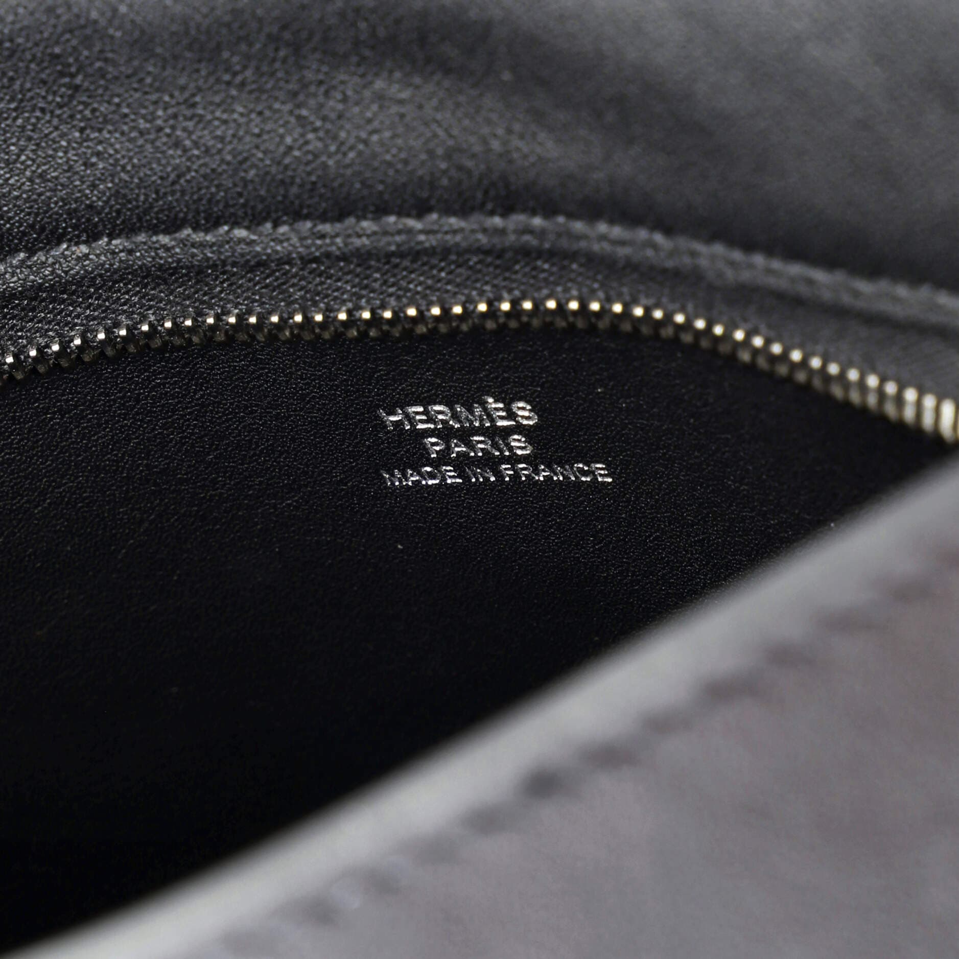 Pre-Owned Hermes Pochenplus Sling Wallet Leather, Alternate, color, Noir