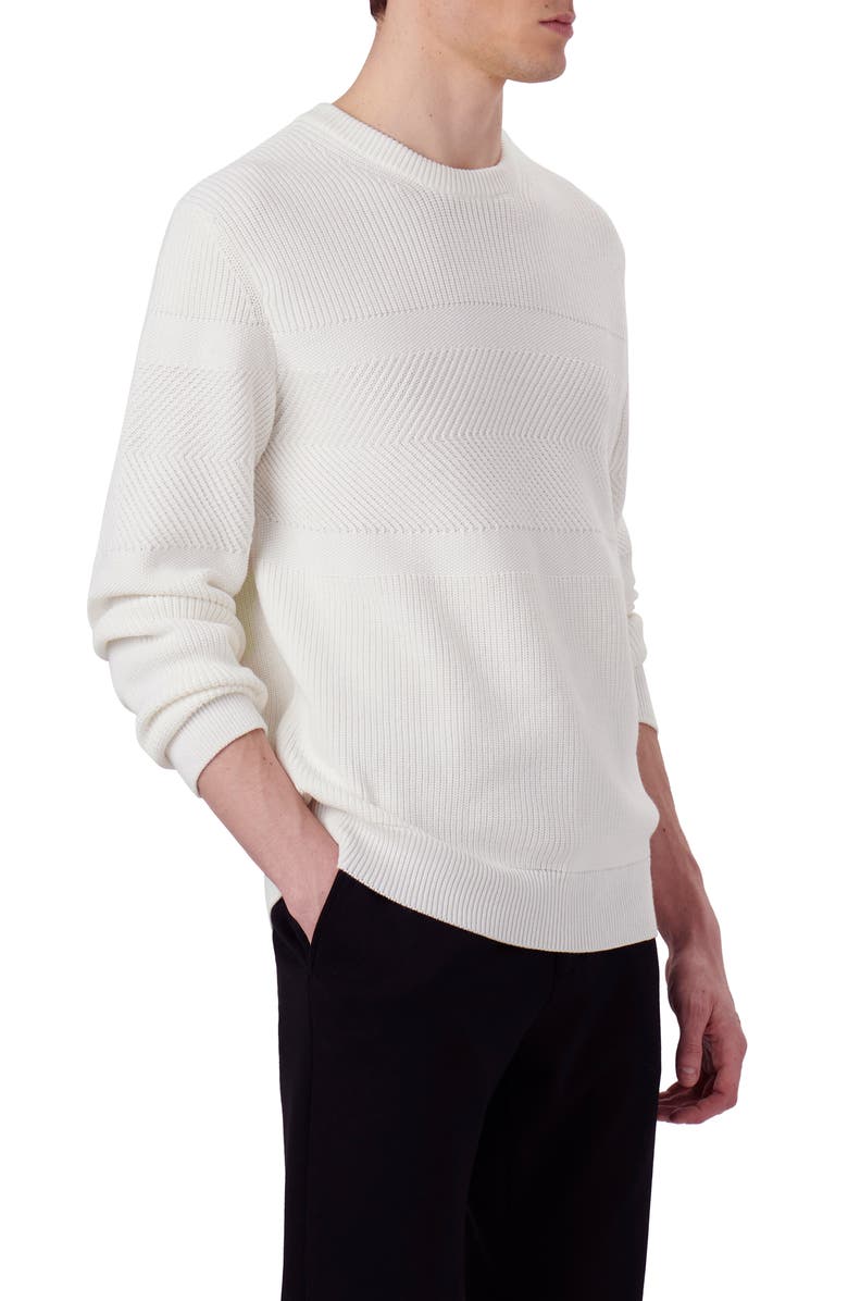 Bugatchi Mixed Stitch Cotton Sweater, Alternate, color, 