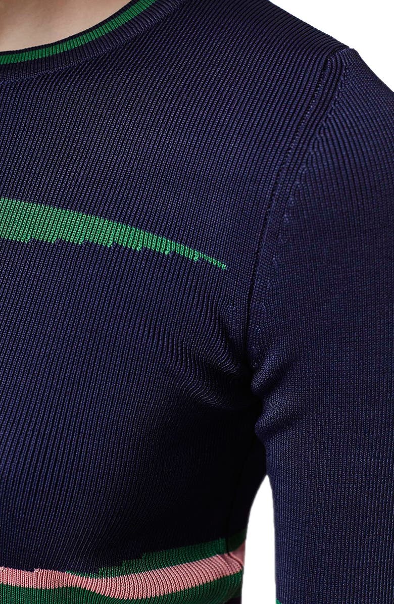 Topshop 'Eraser Stripe' Crop Top, Alternate, color, 