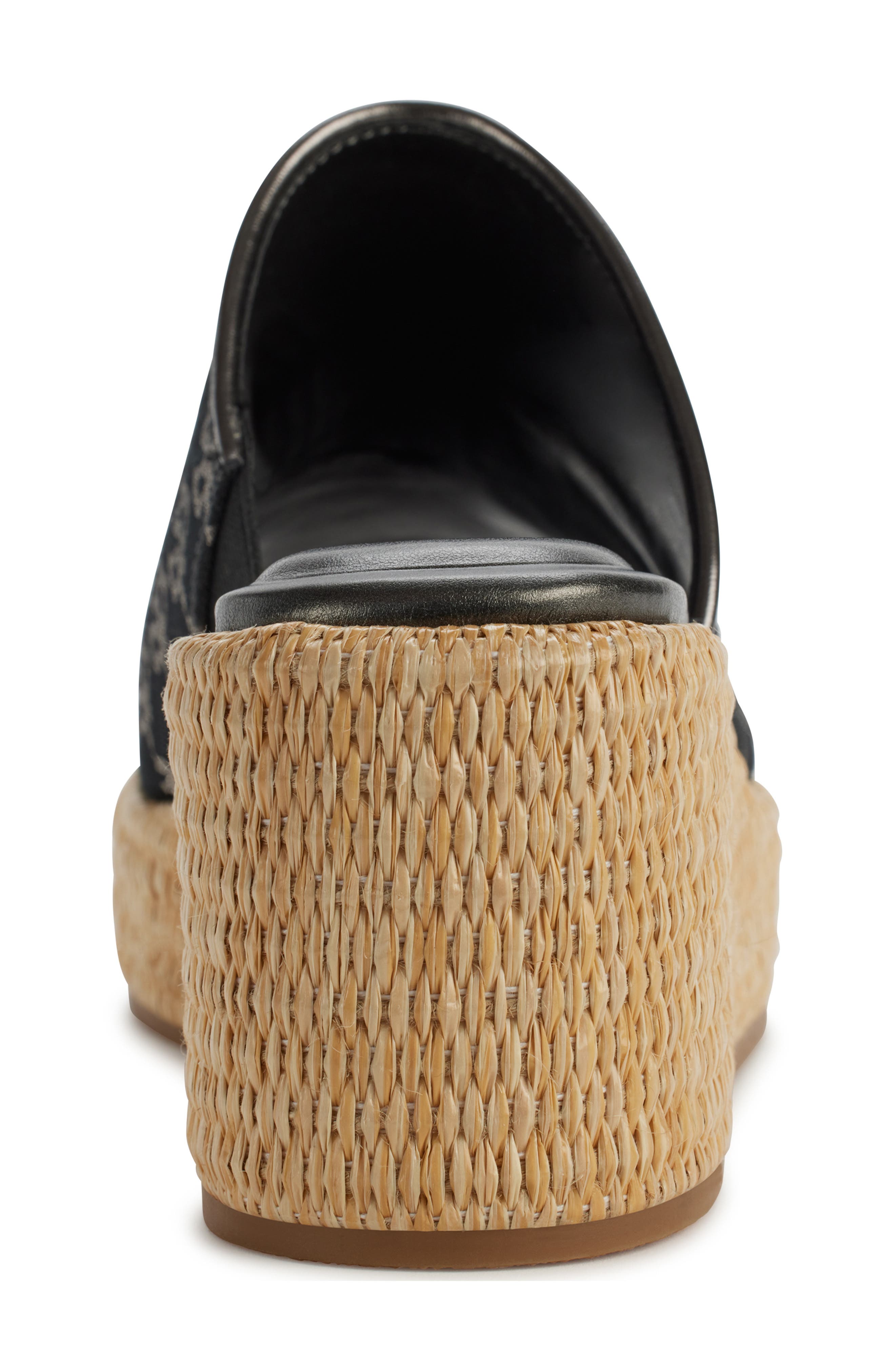 DKNY Logo Platform Wedge Sandal, Alternate, color, 