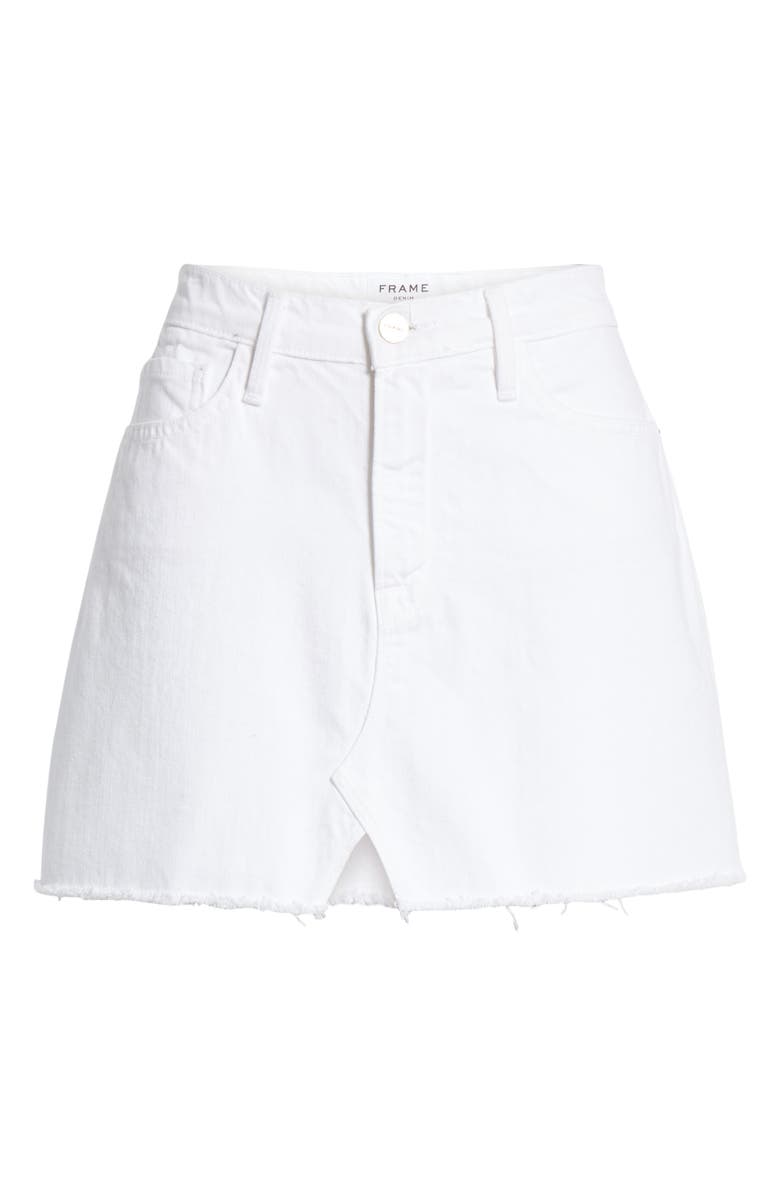 FRAME Cutoff Denim Miniskirt, Alternate, color, 