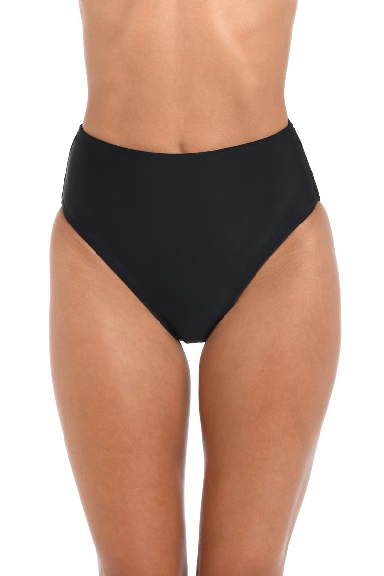 Vanessa High Waist Bikini Bottoms, Main, color, BLACK