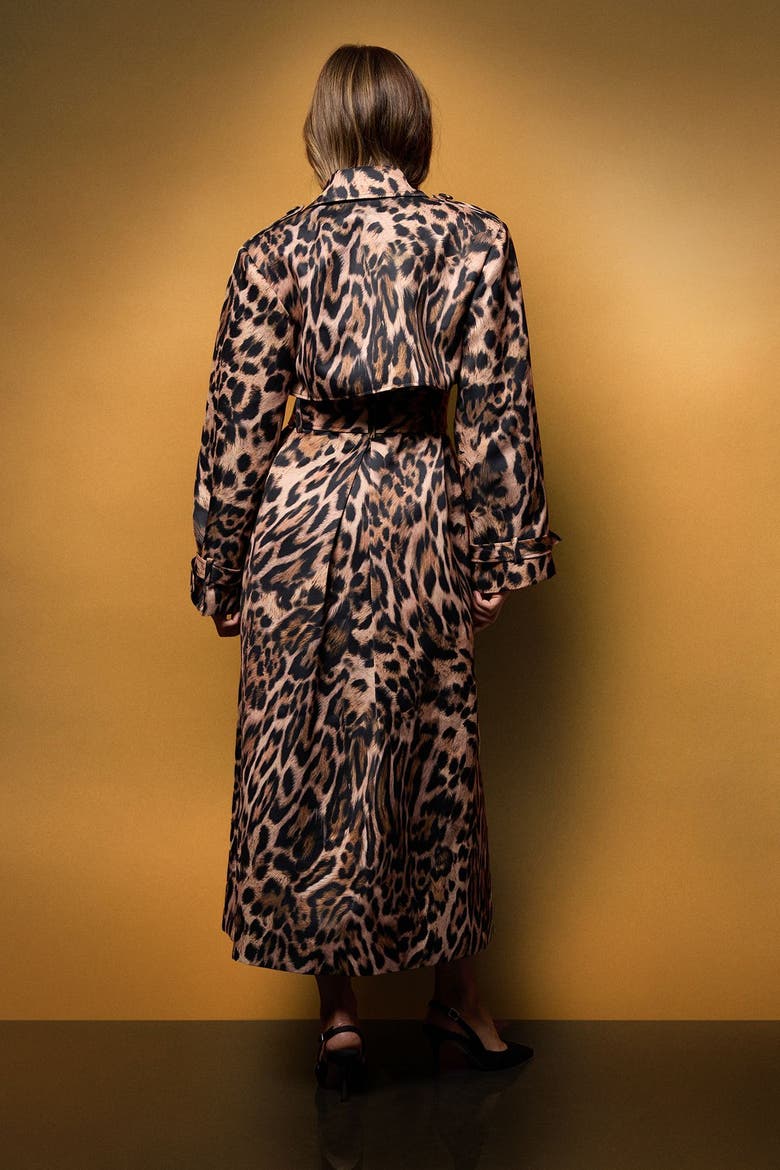 Muse Leopard Trench Coat, Alternate, color, Leopard