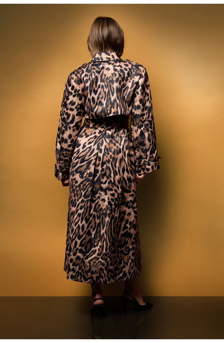 Coast Muse Leopard Trench Coat, Alternate, color, Leopard