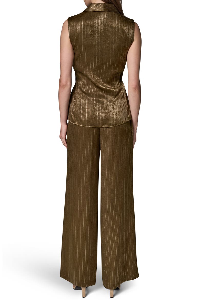 Tie Waist Sleeveless Top, Alternate, color, OLIVE BRANCH