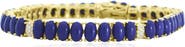 The Lovery Fine Jewelry Oval Lapis CZ Tennis Bracelet
