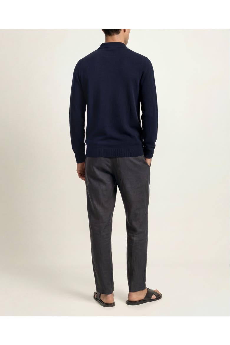Bresson Cashmere Classic Fit Long Sleeve Polo Shirt, Alternate, color, NIGHT IRIS