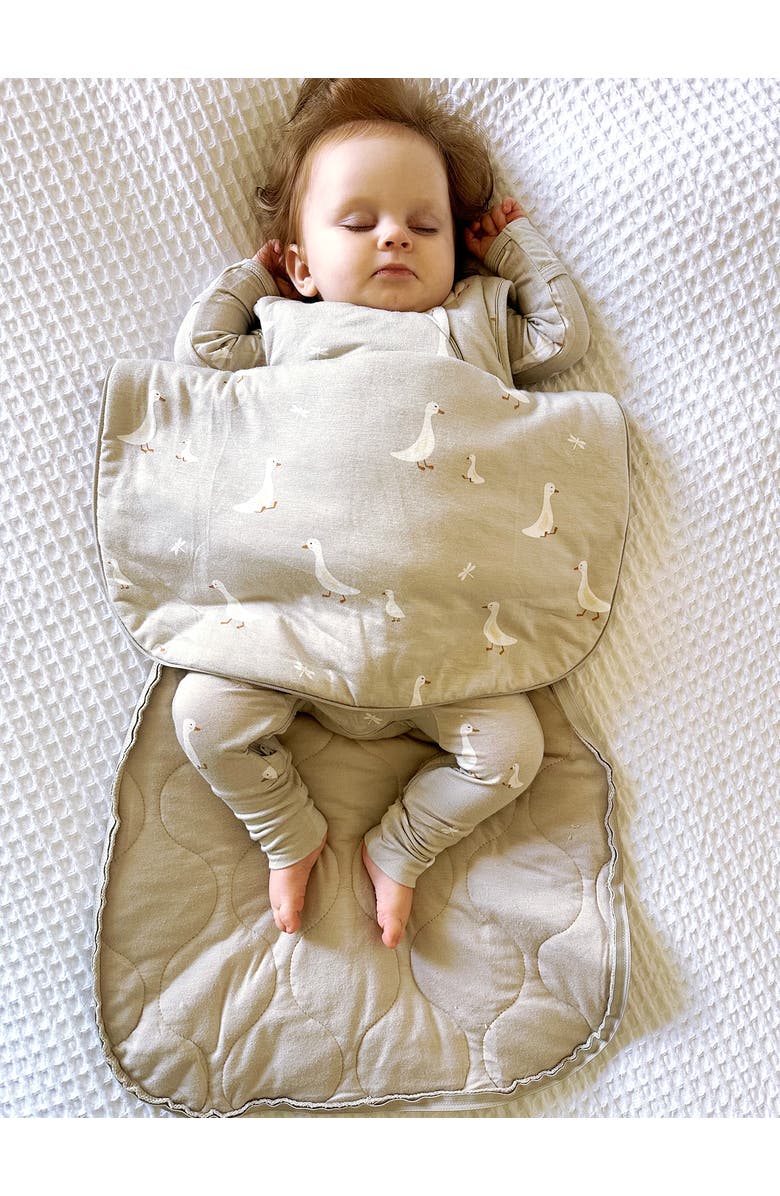 gunamuna Unisex Baby Transitional Swaddle Sleep Sack, Easy Diaper Changes, 1.0 TOG, Alternate, color, Goose