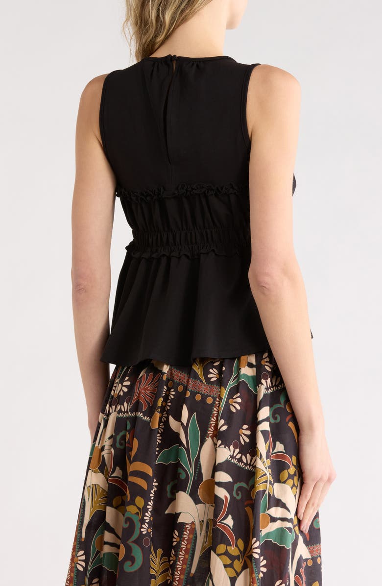 EDIT by JASON WU Shirred Babydoll Top, Alternate, color, Black