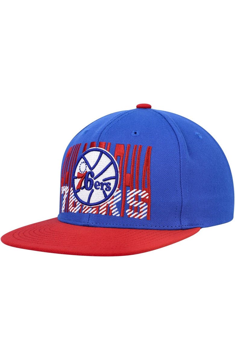 Mitchell & Ness Men's Mitchell & Ness Royal Philadelphia 76ers SOUL Cross Check Snapback, Main, color, 