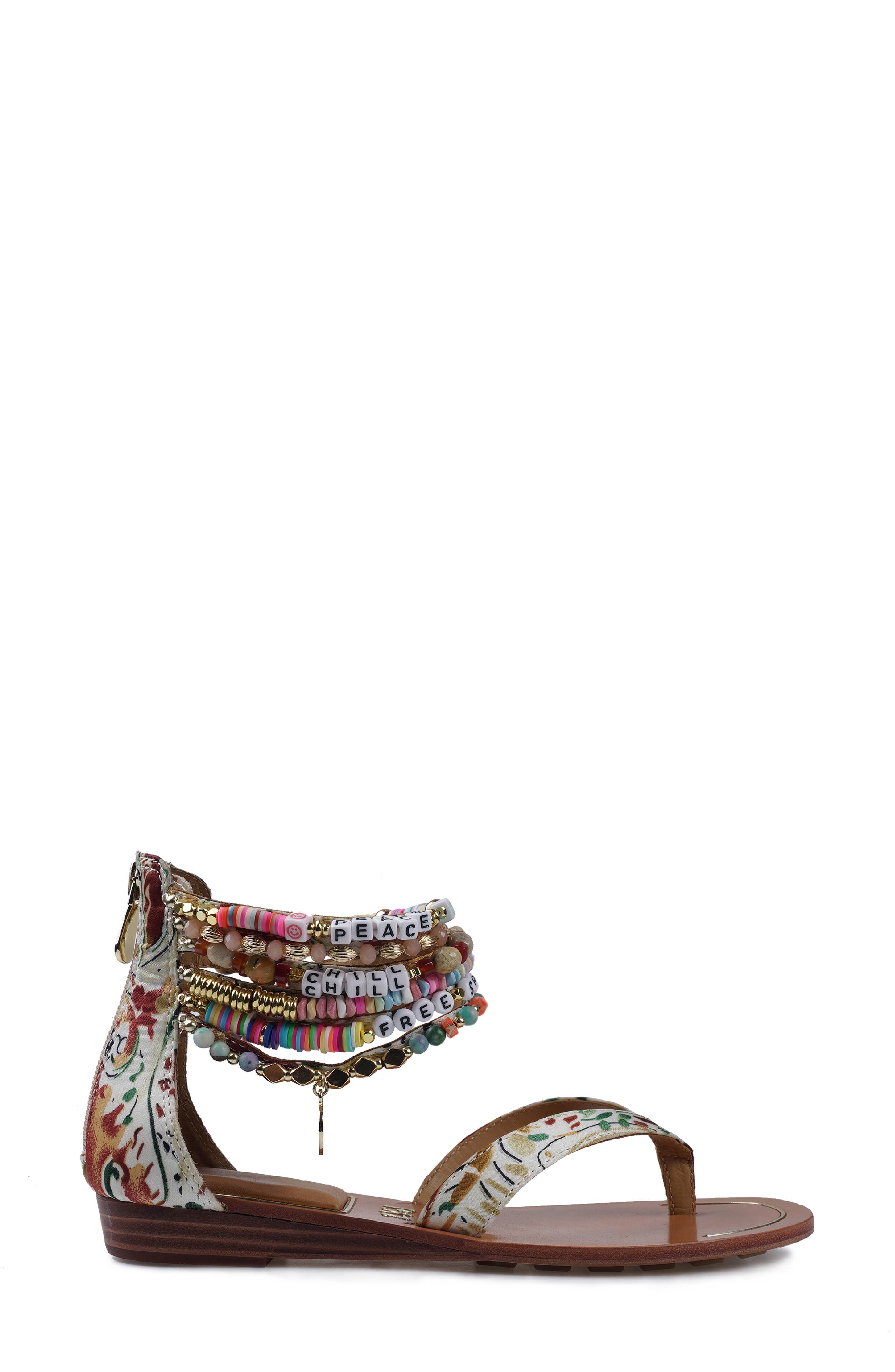 ZIGI Fabella Ankle Strap Sandal, Alternate, color, Tan Multi Fabric