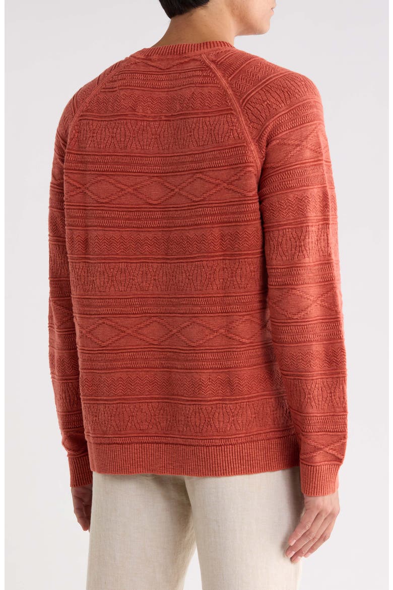 Sun Soaked Cotton Crewneck Sweater, Alternate, color, DK TERRA COTTA