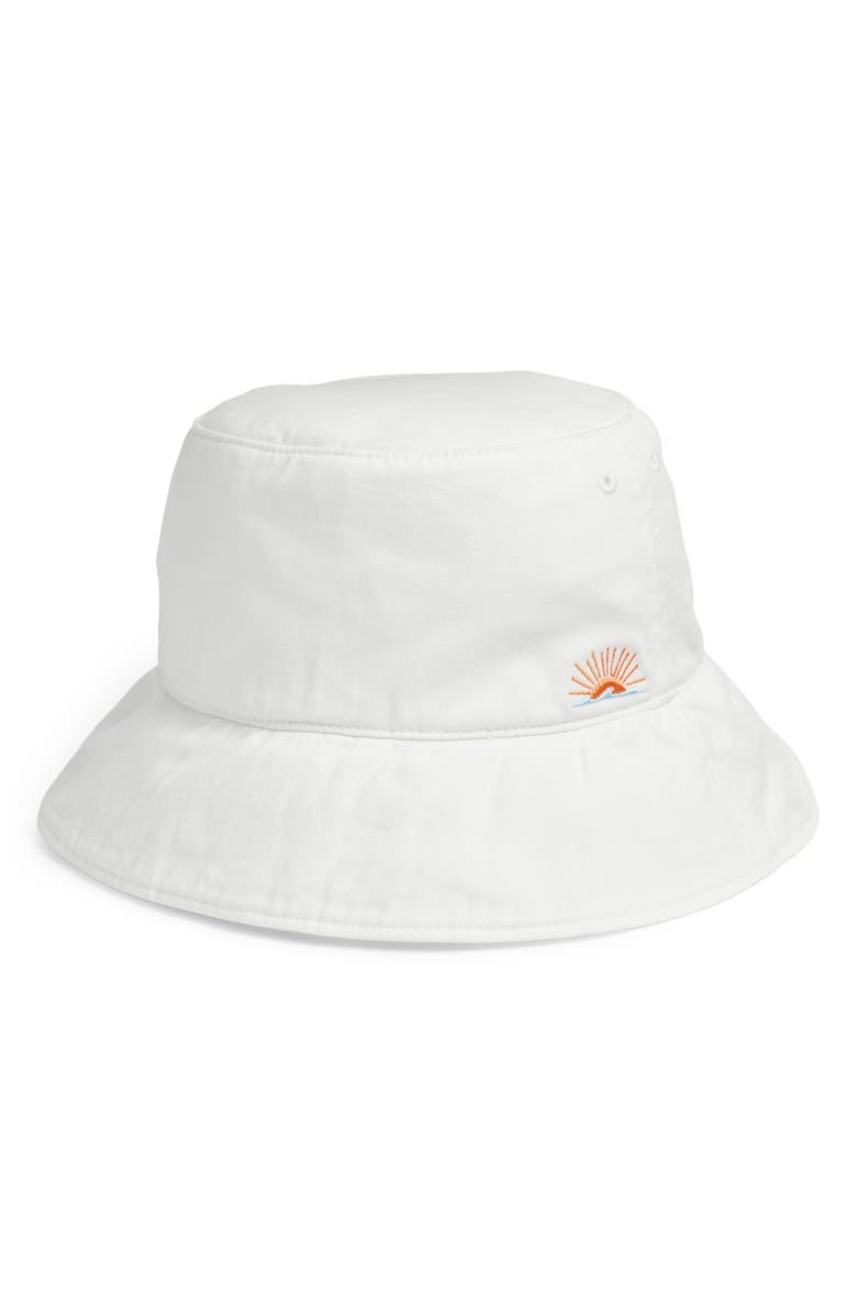 Faherty Cotton Twill Bucket Hat, Main, color, Egret