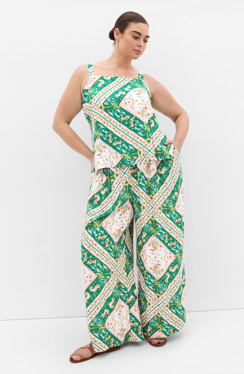 City Chic Jayla Print Pants, Alternate, color, Prairie Scarf