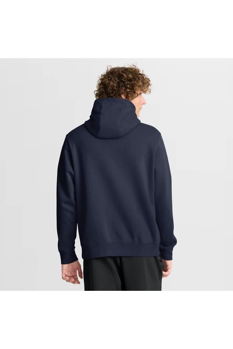 Men's Nike Navy West Virginia Mountaineers Club Fleece Arch Pullover Hoodie, Alternate, color, Navy