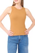 Halogen® Fitted Ribbed Tank Top
