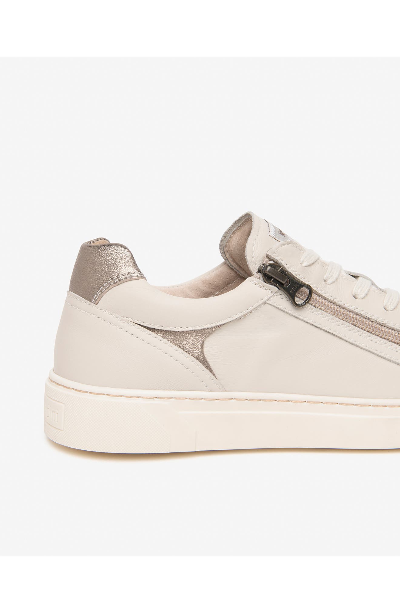 Low Top Side Zip Sneaker, Alternate, color, BEIGE