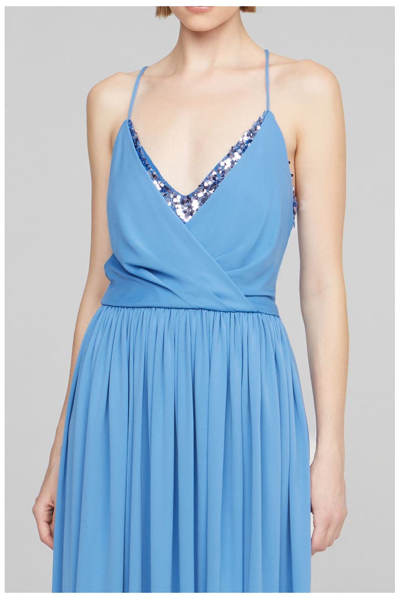 Jeanne Matte Jersey Gown, Alternate, color, French Blue