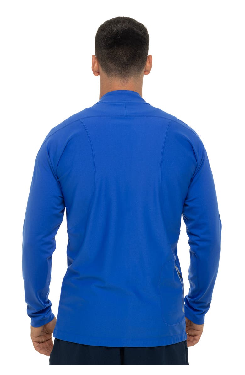 Coolibar Men's Long Sleeve Swim Jacket - UPF 50+ Sun Protection - Menorca, Alternate, color, Baja Blue