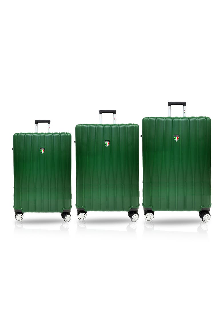 Baratro Hardshell 3-Piece Spinner Luggage Set, Main, color, ARMY GREEN