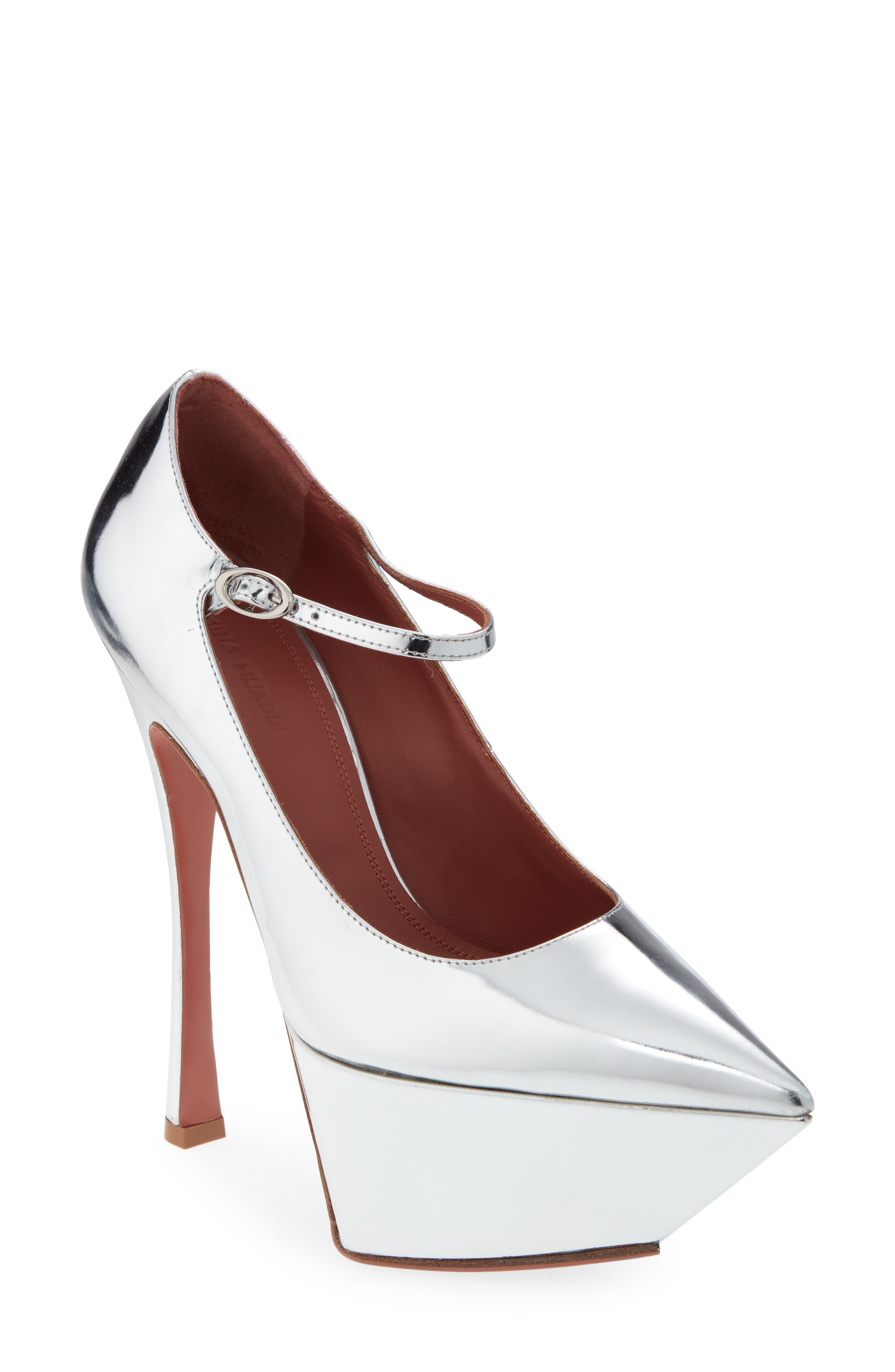 Amina Muaddi Yigit Pointed Toe Platform Pump, Main, color, 