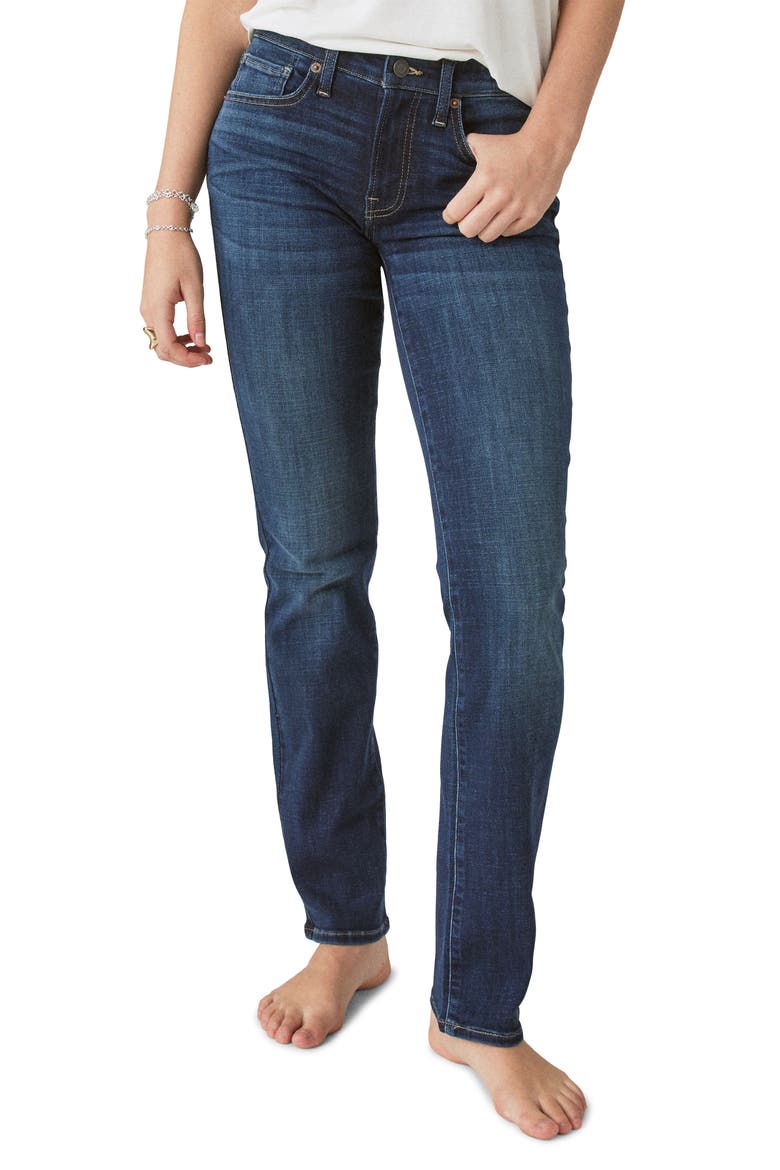Sweet Mid Rise Straight Leg Jeans, Main, color, LB MARILEE