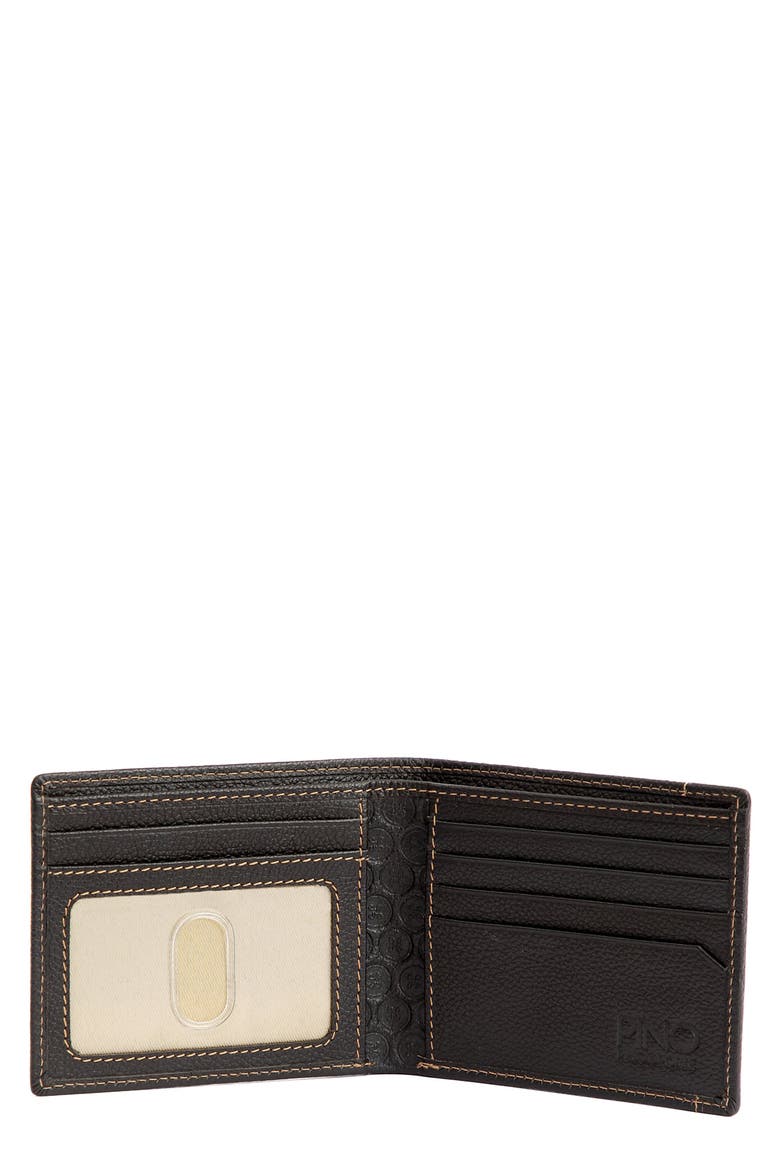 Leo Billfold Leather Wallet, Alternate, color, BLACK