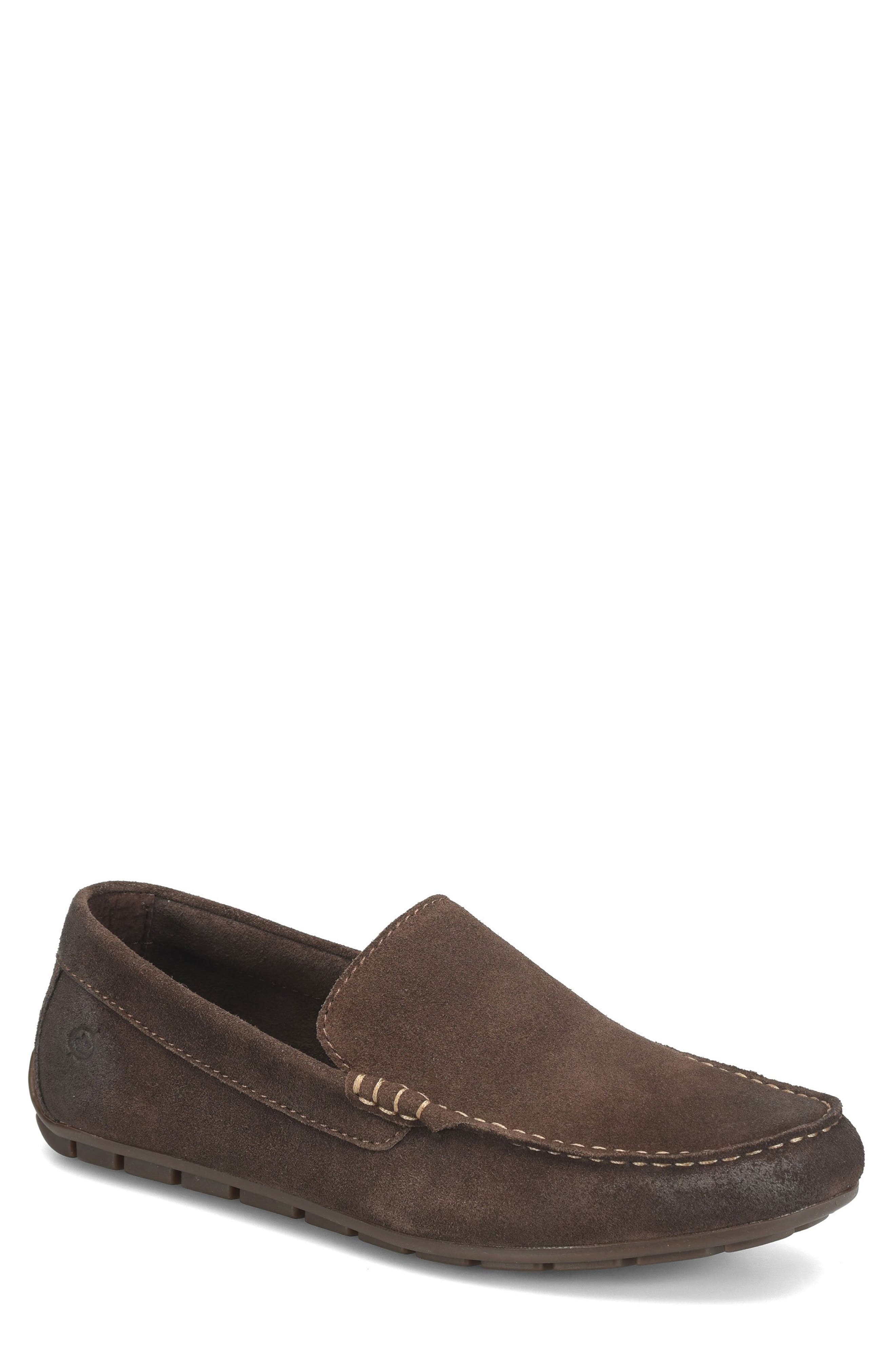 Allan Moc Driver Loafer, Main, color, CHOCOLATE SUEDE