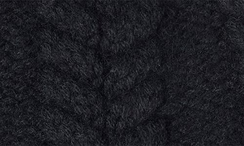 Sofia Cashmere Cable Stitched Cuffed Cashmere Beanie In Black