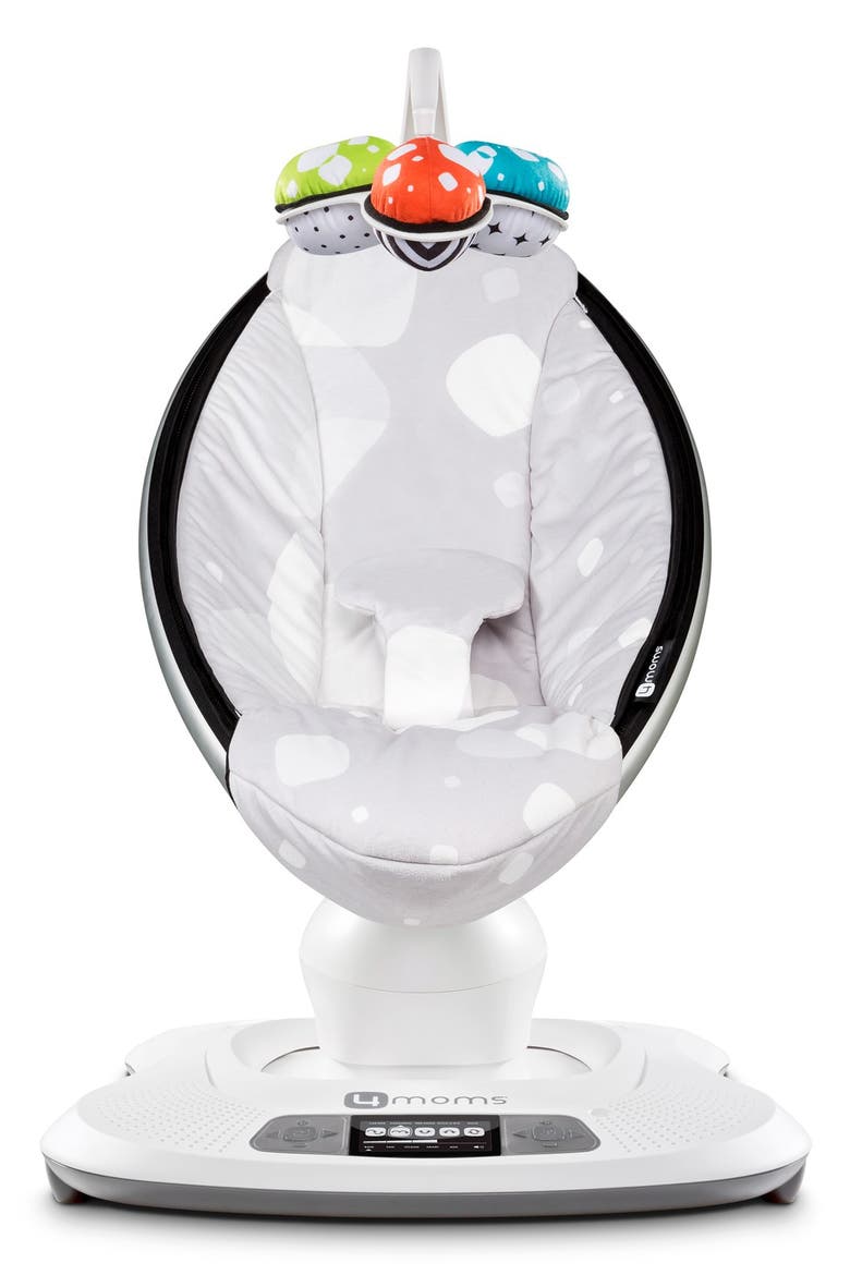 'Plush mamaRoo' Bouncer Seat, Alternate, color, SILVER PLUSH