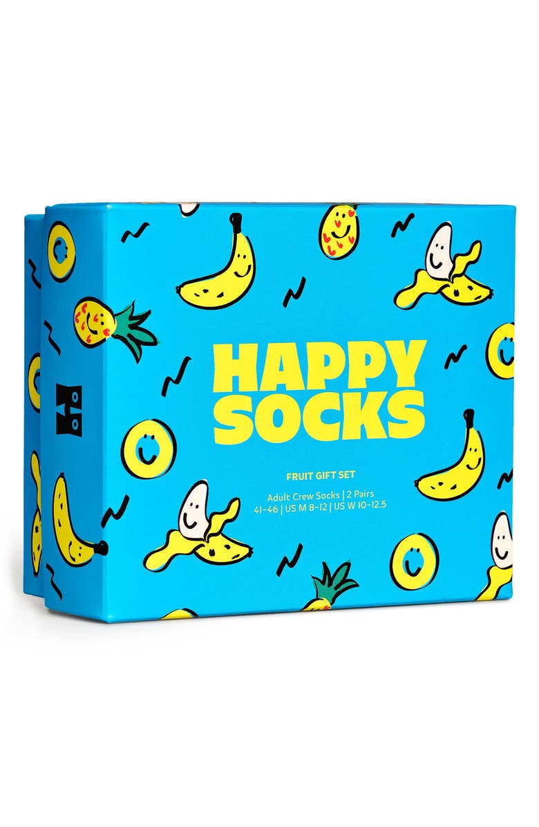 Happy Socks Fruits 2-Pack Assorted Crew Socks, Alternate, color, 