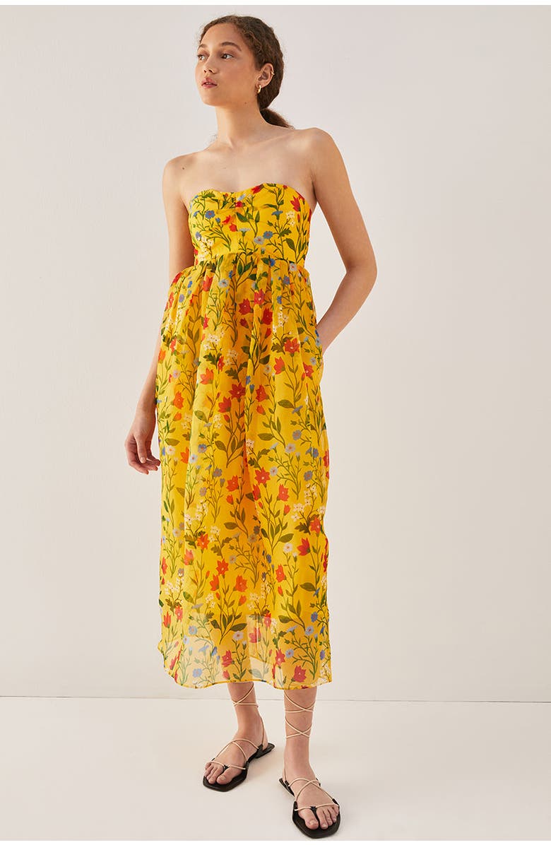 Rebecca Taylor Botanica Fleur Sweetheart Organza Dress, Main, color, 